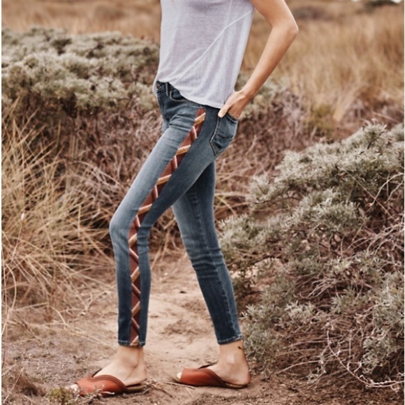 Driftwood Jackie High Rise Skinny Jeans Embroidered Sz: 27 - Picture 1 of 12